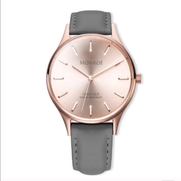 Monroe & Main Accessories - Monroe Classique Rose Gold Leather Women’s Watch